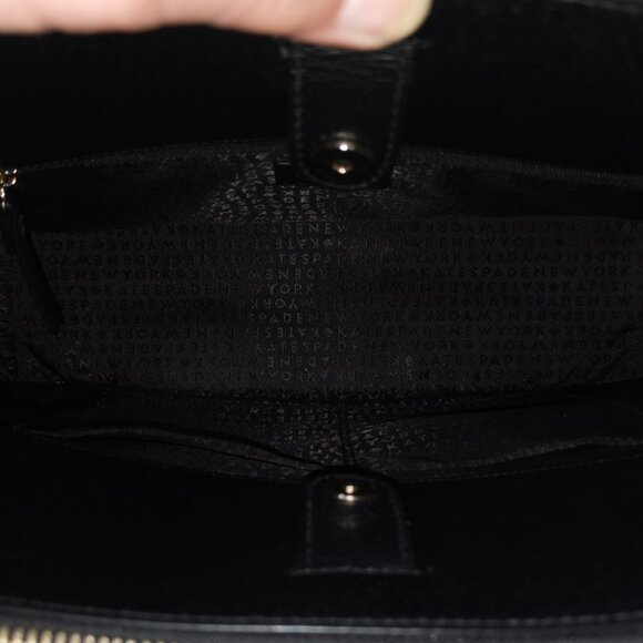 Black/Gold Pebbled Leather Shoulder Bag EUC #261 - Picture 8 of 16